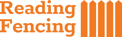 Reading Fencing logo featuring stylized text and closeboard fencing imagery, representing fencing installation services in Reading and Berkshire.